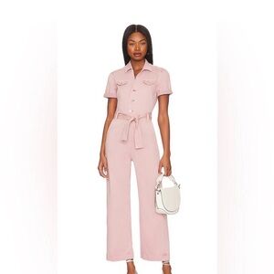 PAIGE Belted Pink Jumpsuit